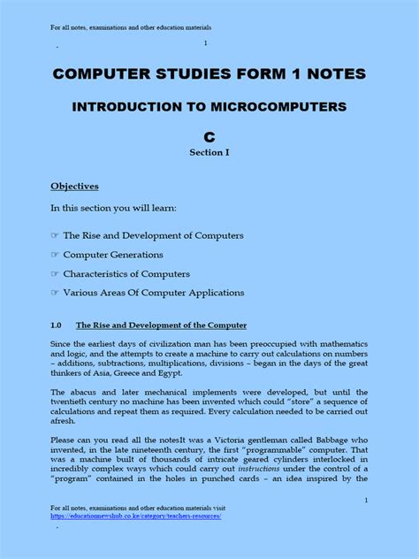 computer notes