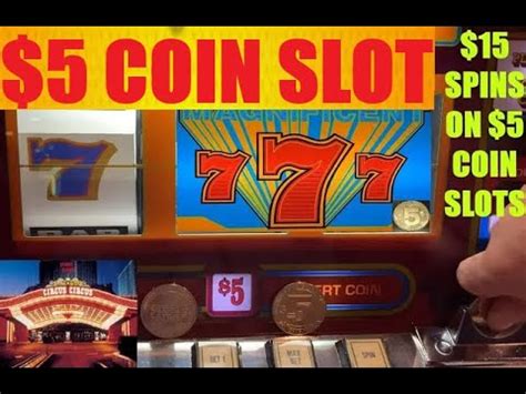 5 COIN SLOTS FROM CIRCUS CIRCUS IN LAS VEGAS ONLY HIGH LIMIT COIN