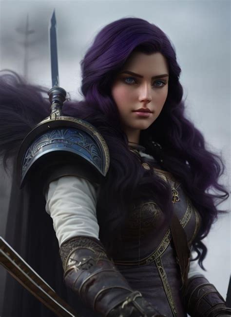 She Has Dark Purple Hair Create Most Beautiful Fict Openart