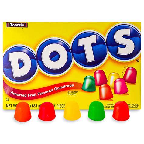 Dots Assorted Fruit Flavored Gum Drops Theater Pack