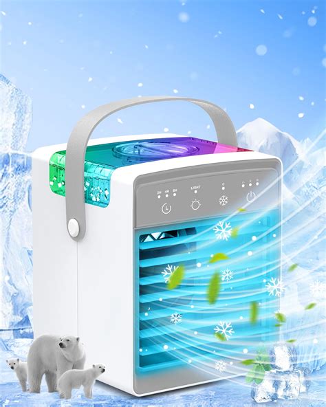 Buy Portable Air Conditioners 3 Wind Speeds And 7 Led Lights Evaporative