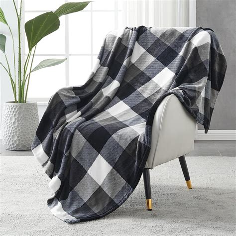 Amazon Sochow Buffalo Plaid Flannel Fleece Throw Blanket X