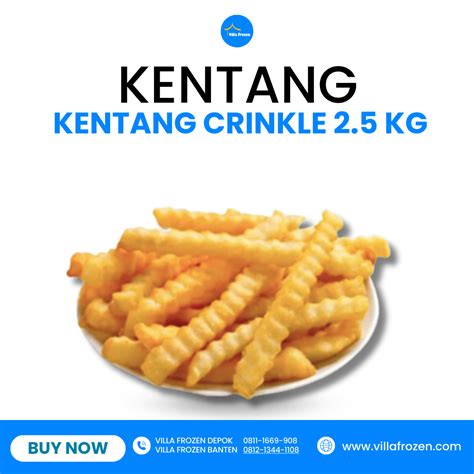 Kentang Crinkle 2 5 KG Villa Frozen Sakana Prima