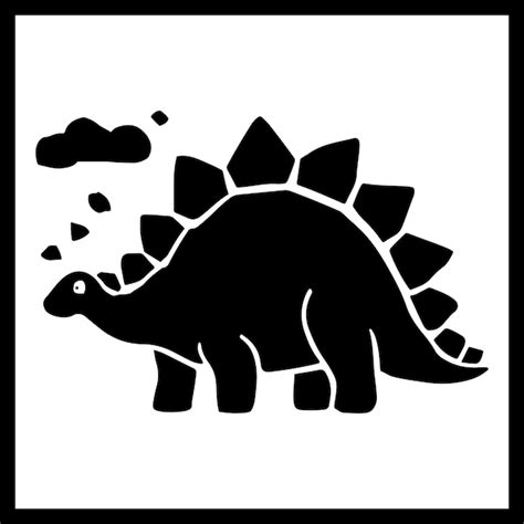 Premium Vector Stegosaurus Silhouette Image