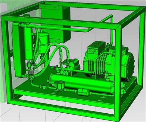 【中南】换热制冷空调设备 水冷式冷凝器（制冷机3d模型下载三维模型ug Nx模型 制造云 产品模型