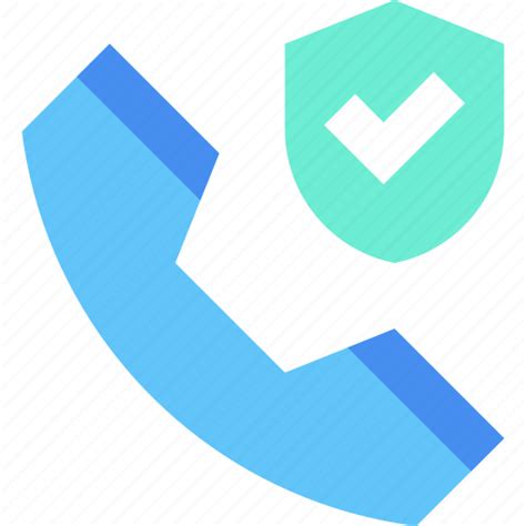 Customer Service Phone Call Help Info Insurance Shield Icon