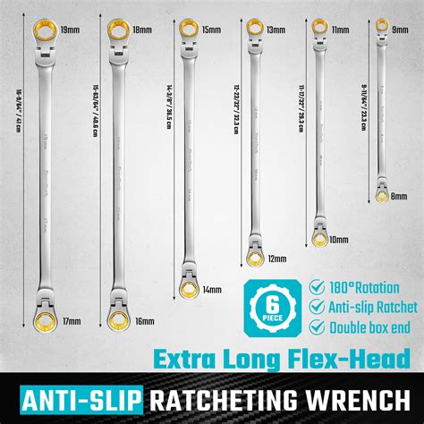 Snapklik Duratech Extra Long Anti Slip Flex Head Ratcheting