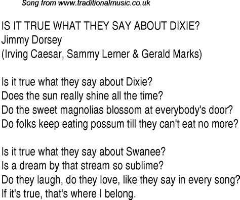 Top Songs 1936 Music Charts Lyrics For Is It True What They Say About