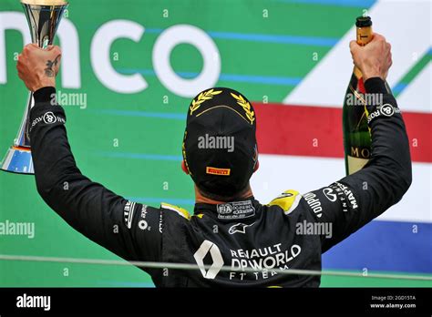 Daniel Ricciardo Aus Renault F Team Celebrates His Third Position On