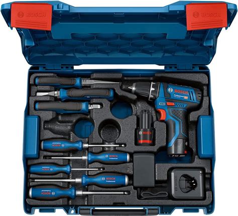 Bosch Professional 12V System Combo Kit GSR 12V 15 outils à main