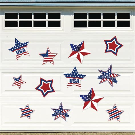 Amazon Whaline Patriotic Garage Decoration Magnet Stickers Star