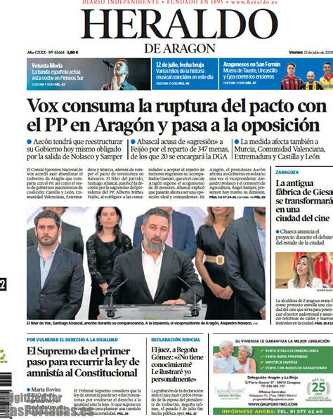 Periodico Heraldo De Aragon