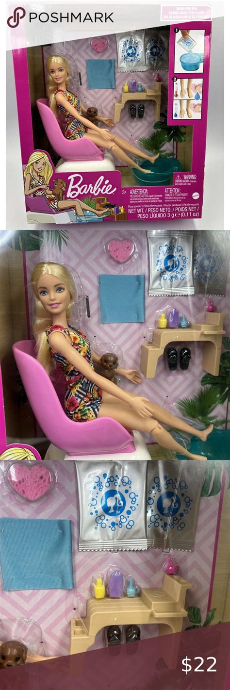 Barbie Doll Wellness Series Mani Pedi Spa Barbie Playset In 2022 Mani