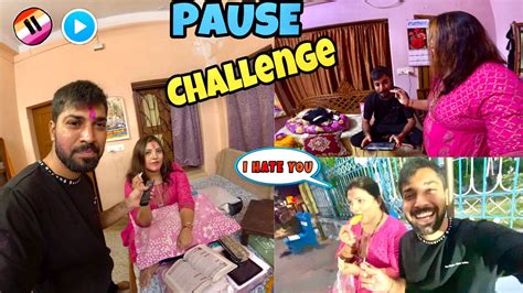 Extreme Pause Challenge With Wife 😨she Got Angry 😠 24 Hours Prank On