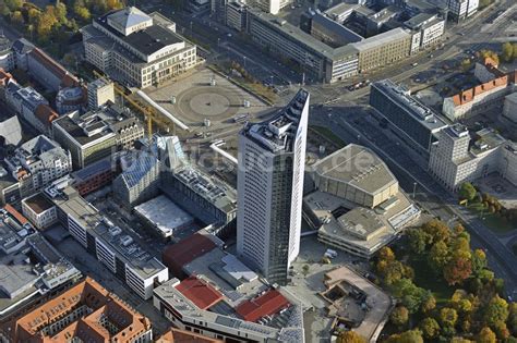 Leipzig Von Oben Neubau An Der Universit T Leipzig Mdr Hochhaus Und