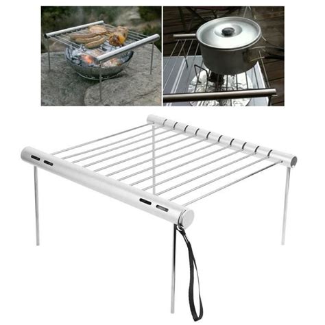 Gril De Barbecue Au Charbon En Acier Inoxydable Pliant Portable Yosoo