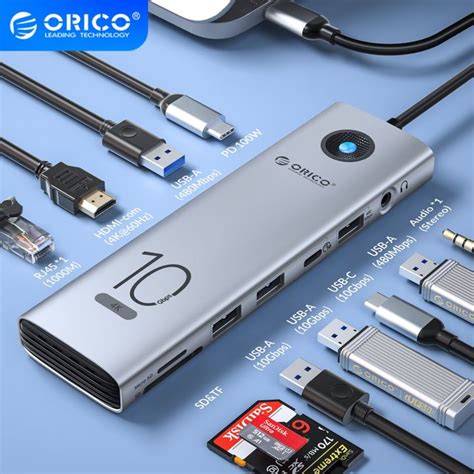 ORICO 10Gbps Type C Docking Station 4K60Hz HDMI Compatible USB3 0 2 0