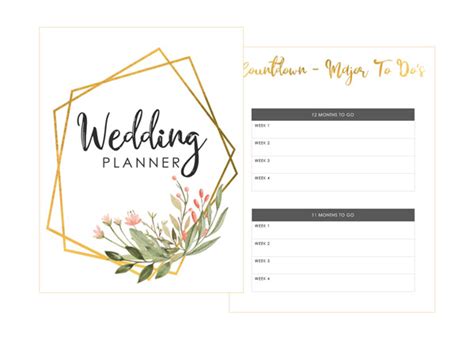 Wedding Planner Printable Sheets Prntbl Concejomunicipaldechinu Gov Co