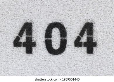 Black Number 404 On White Wall Stock Photo 1989501440 | Shutterstock