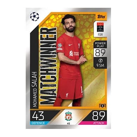 Oferta Cromos Mohamed Salah Matchwinner Liverpool Topps Match Attax