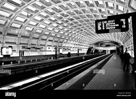 The Smithsonian Underground Metro Station In Washington Dc Stock Photo