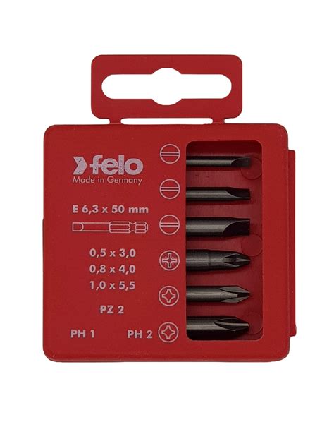 Set Bitova Felo Industrial Bit Box Profi 50 Mm SL PH PZ 03092516 6 Kom