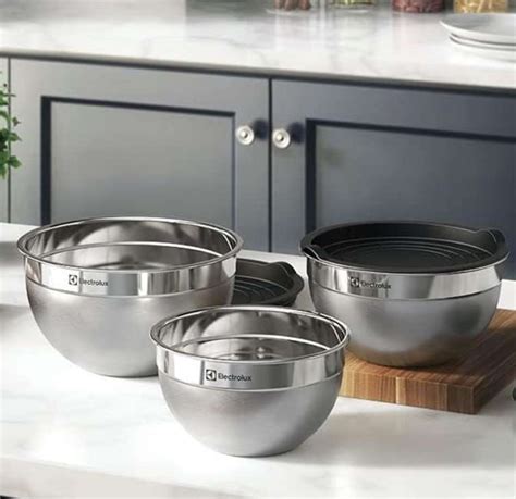 Conjunto De Bowls Tigelas De Inox Tampa Pl Stica Electrolux