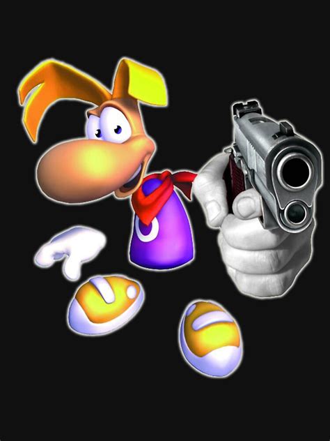 "Rayman with a Gun" T-shirt for Sale by Rekked | Redbubble | rayman t ...