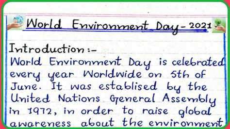 Write Essay On World Environment Day Essay On World Environment Day In