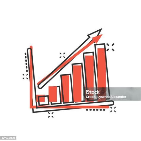 Ikon Grafik Grafik Dalam Gaya Komik Panah Menumbuhkan Ilustrasi Vektor