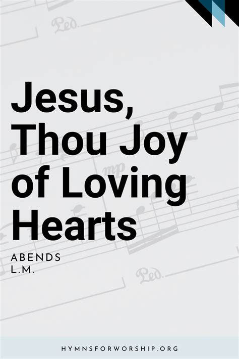 SDAH 242 Jesus Thou Joy Of Loving Hearts Hymns For Worship