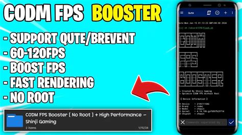 Codm Fps Booster Module No Root High Performance Lock Fps