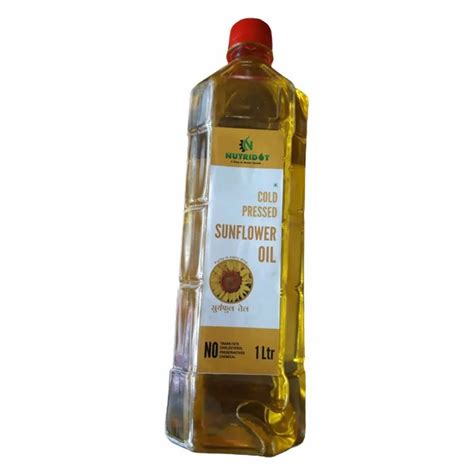 Lowers Cholesterol Nutridot Cold Pressed Sunflower Oil For Cooking