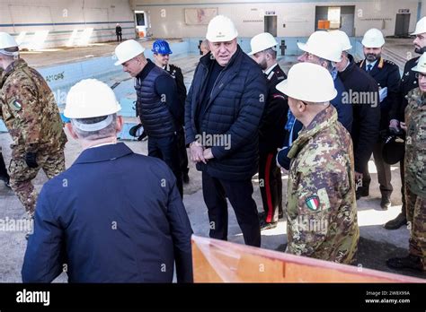 News Italian Defence Minister Guido Crosetto In Caivano Italian