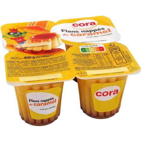 Livraison à domicile Cora Flan Vanille Caramel 4x100g