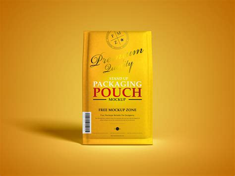 Stand Up Pouch Packaging Mockup Free Mockup