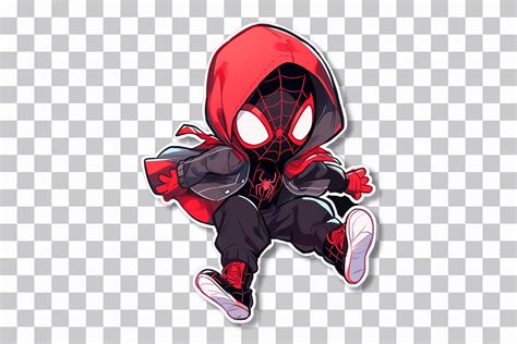 Marvel Chibi Miles Morales Sticker - Superhero PNG Sticker