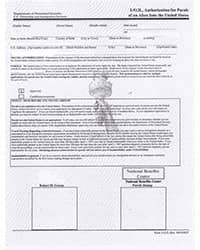 Advance Parole Form 131