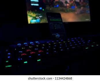 Gaming Equipment Rgb Lighted Gaming Keyboard Stock Photo 1134424868 ...