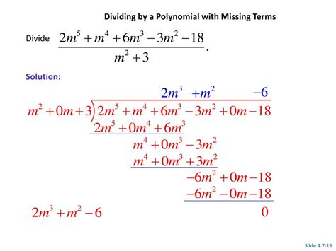 4 7 Dividing Polynomials Ppt Download