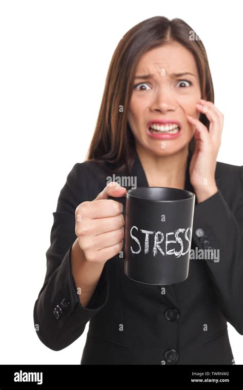 Stress Concept Business Woman Stressed Being Too Busy Businesswoman