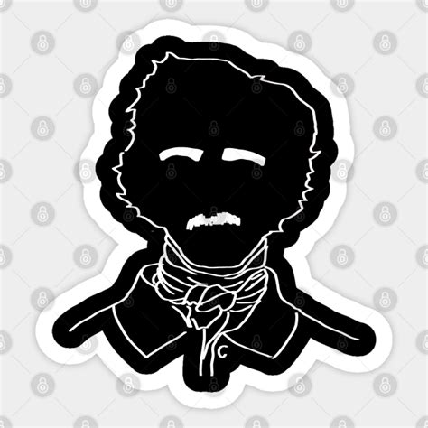 Edgar Allan Poe Silhouette - Poe - Sticker | TeePublic