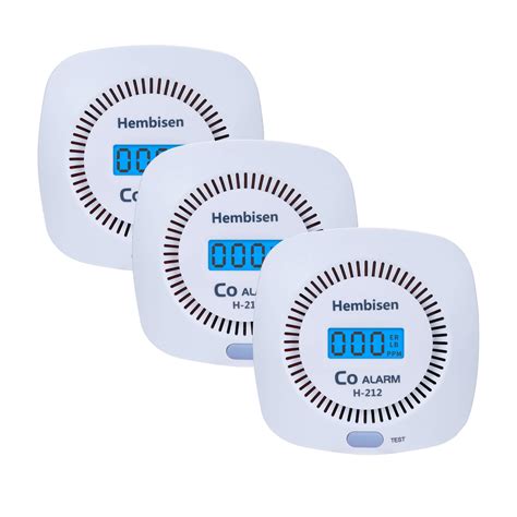 3 Packs Carbon Monoxide Detectors - Hembisen CO Alarm Detector Monitor