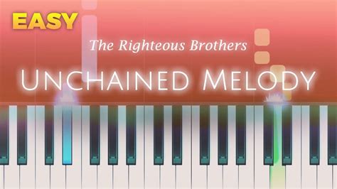 The Righteous Brothers Unchained Melody EASY Piano TUTORIAL By