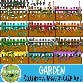 Rainbow Garden Match Up Clip Art By A Few Good Designs By Shannon Few