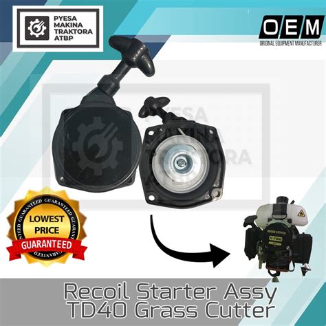 Recoil Starter Assembly Assy Td40 2 Stroke Grass Cutter Kaaz Kawasaki Model Shopee Philippines