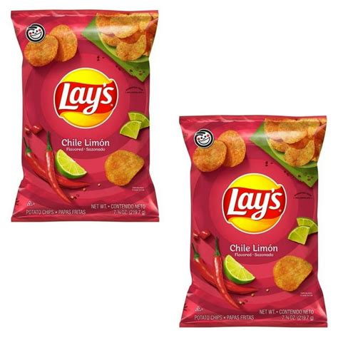 Lays Chile Limón Flavored Potato Chips 775 Ounce 2pack