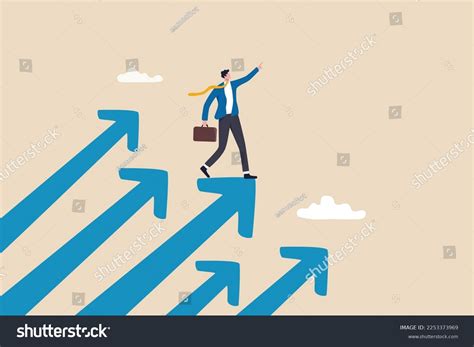 Company Success Moving Forward Challenge Growth Stock Vector Royalty