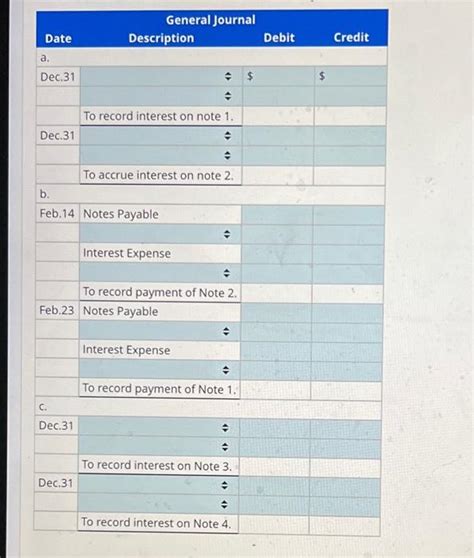 Solved Adjusting Entries For Interest Notes Are Deticribed Chegg