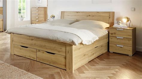 Doppelbett ADITIO BEDS Eiche Artisan inkl Bettschubkästen